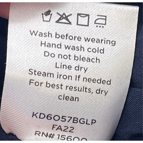 NWT DRAPER JAMES RSVP Dress Pants Women’s Size 10 Navy Blue Gold Plaid Straight - Picture 8 of 11